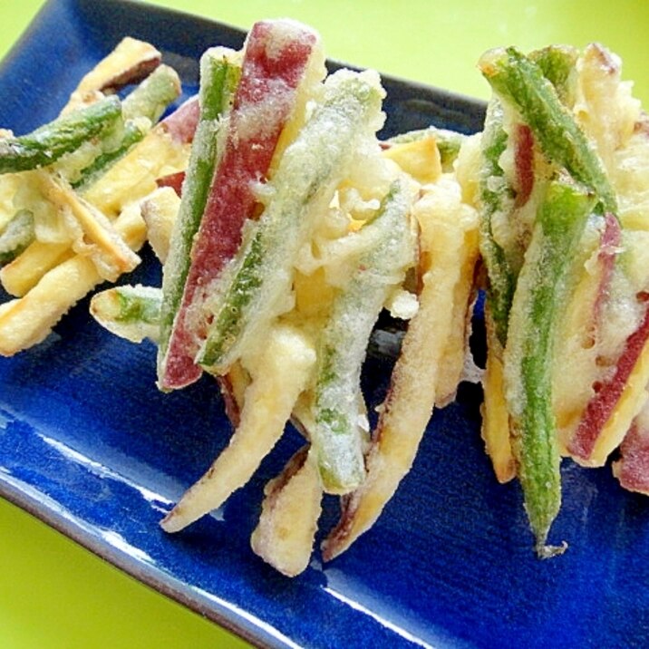 さつまいもとインゲンのかき揚げ レシピ 作り方 By Mint74 楽天レシピ さつまいもとインゲンのかき揚げ レシピ 作り方 By Mint74 楽天レシピ